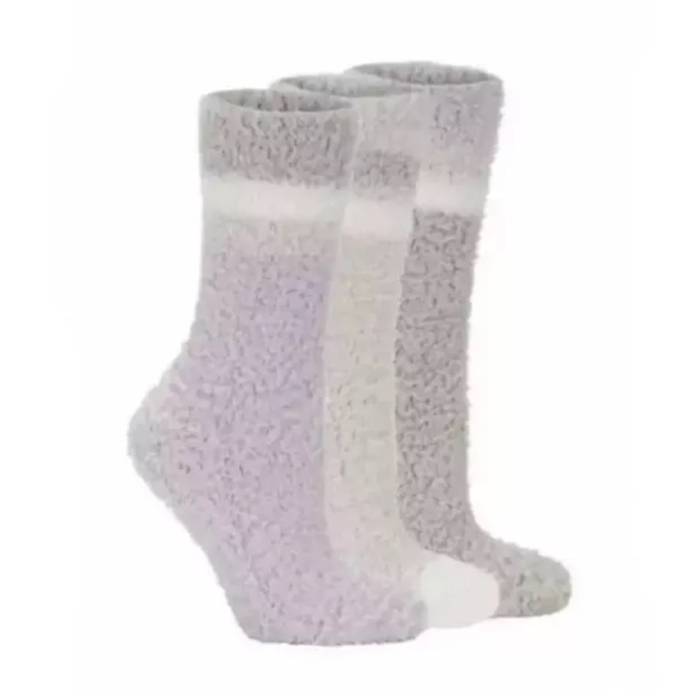 NEW Lemon Loves Earth Cozy‎ Crew Socks Bundle Women’s SZ 5-9.5 Grey & Purple